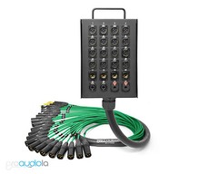 24 Channel Custom Mogami Studio Wall Stage Box Neutrik Gold | Green 30 Feet