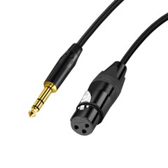 6.35mm (1/4 in) TRS Male to XLR 3 Pins Female Balance Audio Cable Black B19