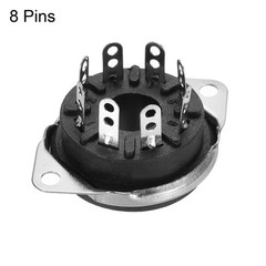 6 Pcs 8pin Tube Socket Bakelite Vacuum Tube Protect Tube Pin Socket Black