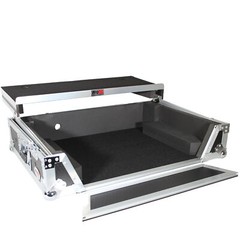 ProX XS-PRIME2 LT Flight Case for Denon Prime 2 DJ System Silver on Black