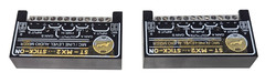 Lot of 2x Radio Design Labs ST-MX2 Stick on Mic Line Level Audio Mixers