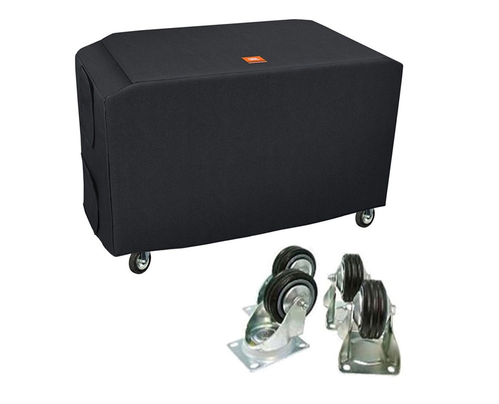 JBL Bags SRX828SP-CVR-DLX-WK4 Deluxe Custom Cover + WK-4S Caster Kit Wheel Set