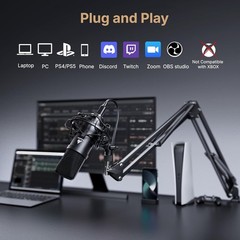 USB Microphone, MAONO 192KHZ/24Bit Plug & Play PC Computer Podcast Condenser Car