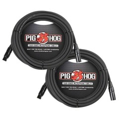 2 Pack Pig Hog PHM30 XLR High Performance 8mm Microphone Cable, 30 Ft – New