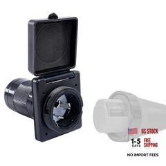 CAMPELIFY 50 AMP 125/250V RV Inlet 3 Prong Male Plug 50A Power Inlet Black