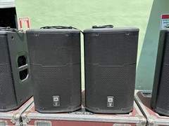JBL PRX612M Powered Speakers in Wheeled Road Case (PAIR)THS