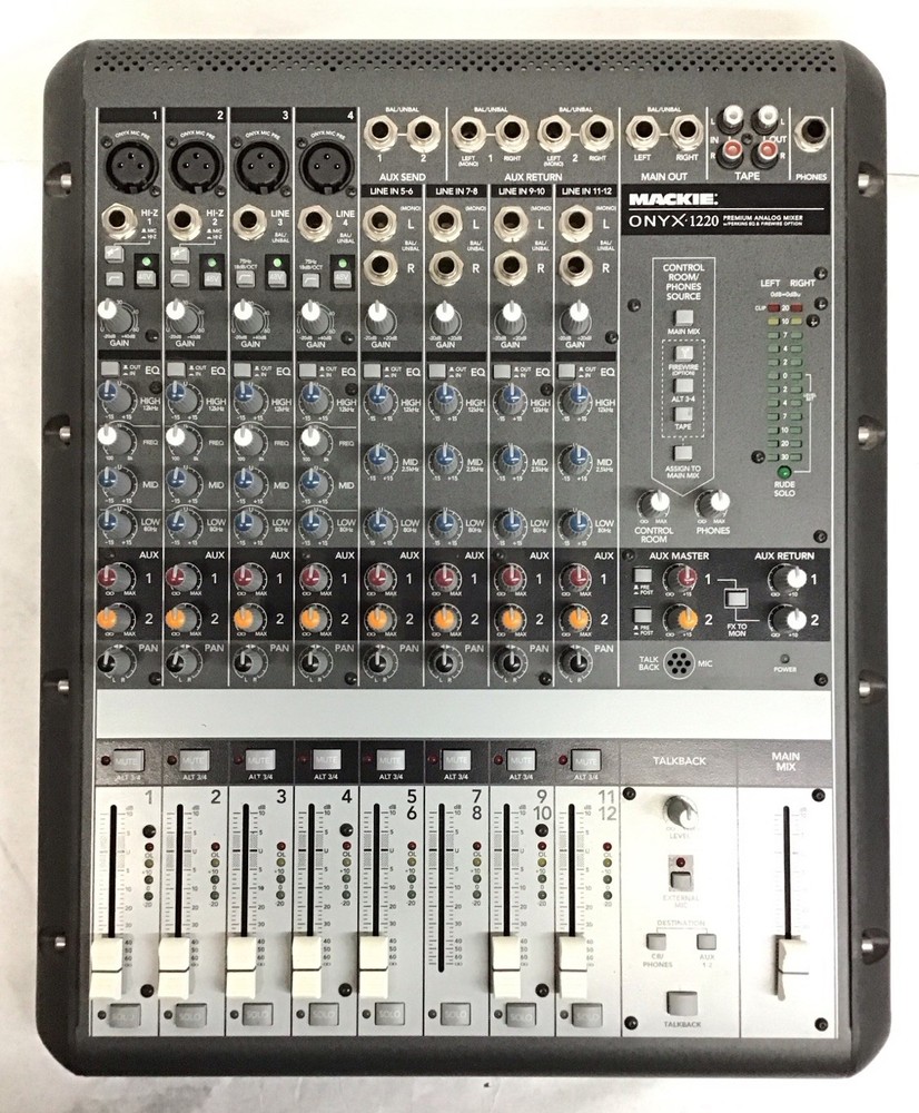 Mackie Onyx-1220 Premium Analog Mixer Console – see description