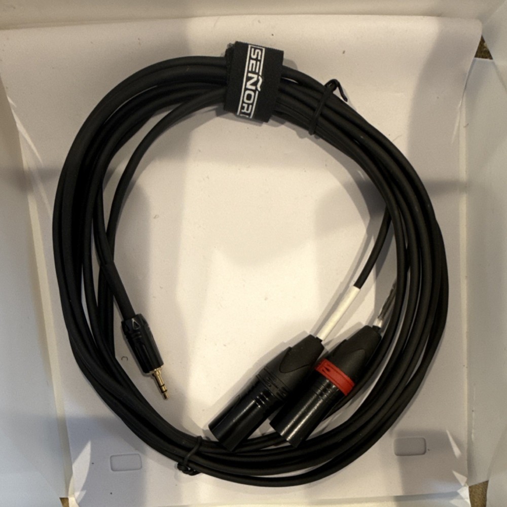 Senor 3.5mm Jack Male to Dual XLR Male Audio Cable 1:2 Splitter Black