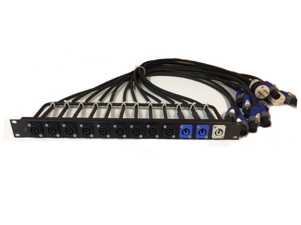 Custom Patch Panel, Rack Audio PowerCon, RJ45, Speakon, XLR,1/4, Edison
