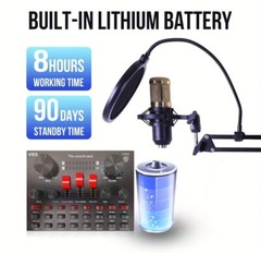 5 Core RM 8 BG Wired Professional Condenser Microphone Kit with Mixer