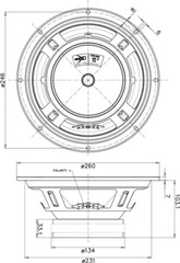 AUTHENTIC Faital Pro 10FE300 10″ Midbass 8 Ohm 500 Wts