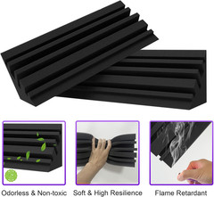 Bass Traps – 12 Pcs 4 X 4 X 12 Inches Dense Thick Studio Bass Foam