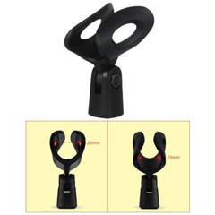 2 Pack Microphone Clip Clamp for Sennheiser Live vocal microphone E 835 Black