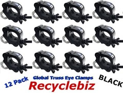 Global Truss Eye Clamp 2″ (12 PACK) Black Finish Clamps Same day free shipping