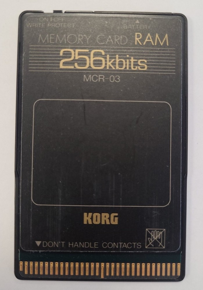 KORG MCR-03 256kbits RAM Memory Card Synthesizer Untested See Description