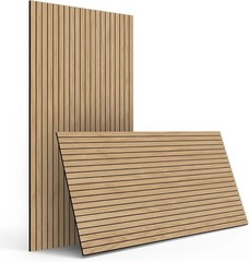 4-Piece Wood Slat Wall Panel for Interior Wall Decor Noise Cancelling 47.2″ x…