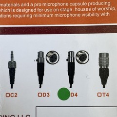 J K Light-Weight Headset Headworn Earhook Microphone MIC-J D4