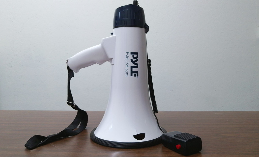 Pyle Pro Professional Dynamic Megaphone w/Recording Detachable Microphone – ASIS