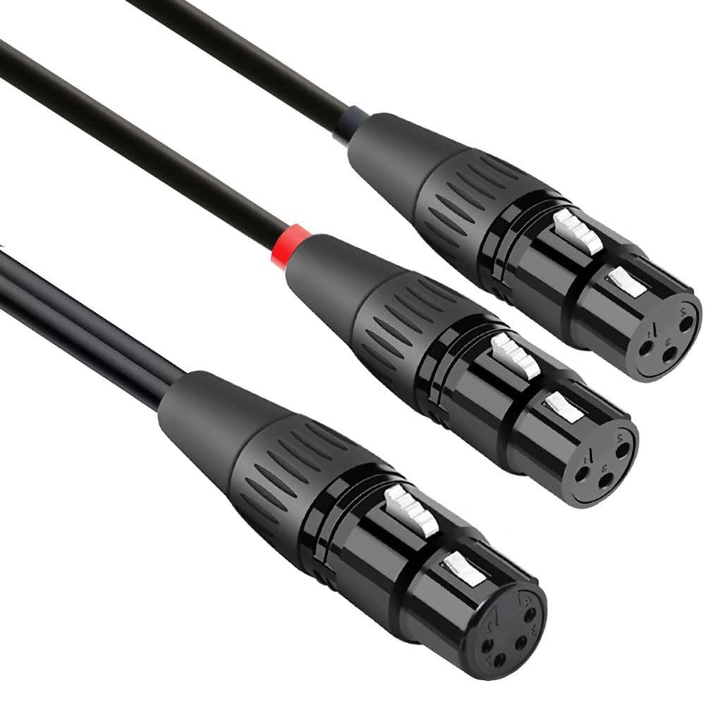 4 pin XLR to Dual 3 pin XLR Female Cable 4 pin XLR Female to Dual XLR Female …