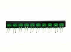 20pc LED Bar Array Green x10 Dot=5.3×1.8mm 3 mcd @10mA RoHS LA08B/10G Ligitek