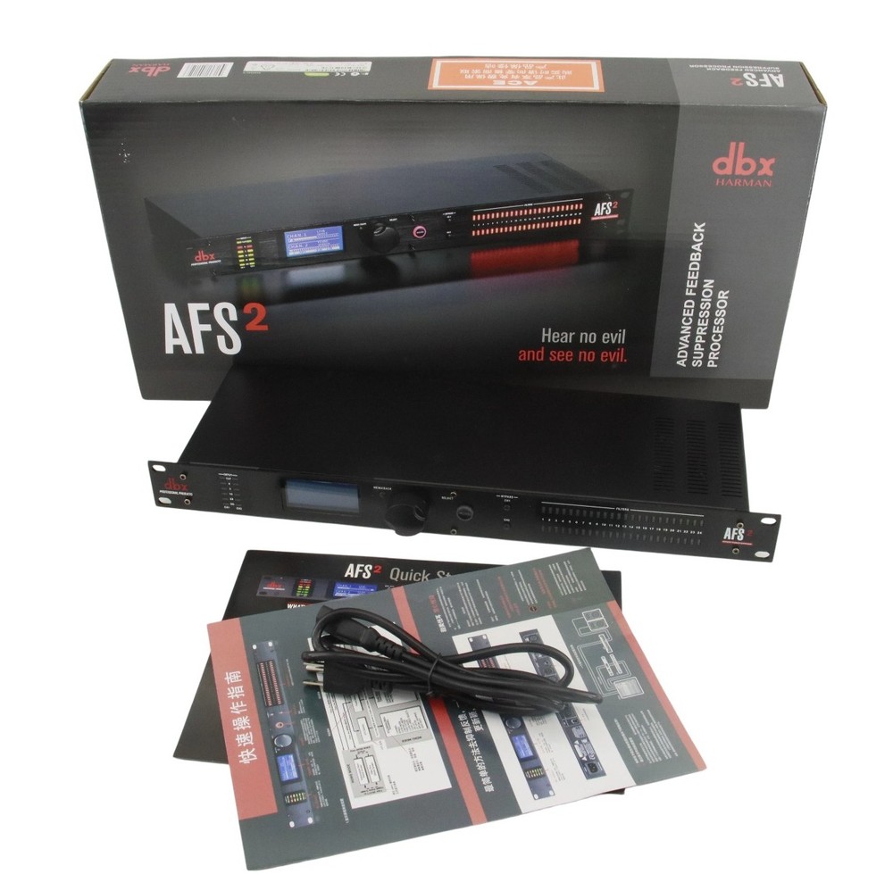 DBX AFS2 Dual Channel Advanced Feedback Suppression 1U Rack-mount Processor