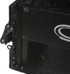 Odyssey FRGS802BL Black 10U Top Slanted 2U Vertical Combo Rack with Gliding Plat