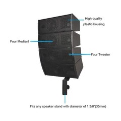 PRORECK 3000W Line Array PA System 12″ Powered Subwoofer for Wedding Party DJ