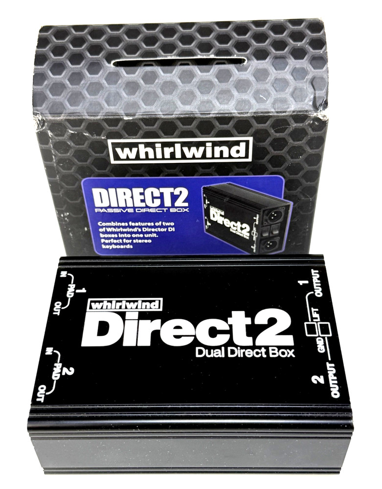 Whirlwind DIRECT2 – 2-channel Passive Instrument Direct Box