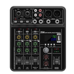 4Channel Audios Mixer for Live Recording Streaming Studio Headphone