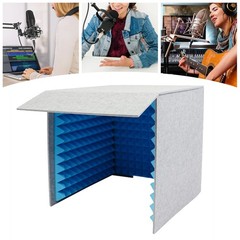 Desktop Soundproof Cover Portable Vocal Recording Booth Sound Absorbing Shield