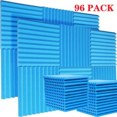 12- 96 Acoustic Foam Panel Wedge Studio Soundproofing Wall Tiles 12″X12″X1″ Blue