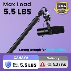 CAHAYA Mic Stand Boom Arm – Low 3 inches x 10 x 16.5 inches, Black