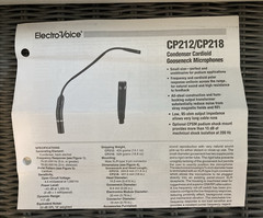 ~Nice~ Electro Voice CP218 18″ Low-Z Gooseneck Cardioid Condenser Microphone