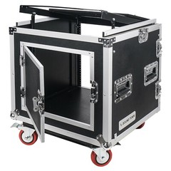 Sound Town Shock Mount 10U ATA Rack 20”Rackable Depth 11U SlantMixer STMR-SP10UW