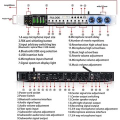 Fulode FX8 Effect Processor Karaoke Effector KTV Home Digital Audio Reverb