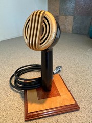 Astatic 200S „Fatboy“ Desk Mic, Brown Bakelite, Stand, great for blues harp!