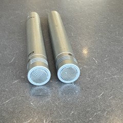 2pcs Samson C02 Small Diaphragm Condenser Microphone Pair Silver XLR Mountable