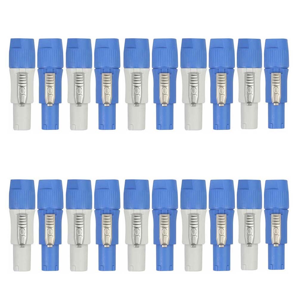 20Pcs PowerCON 20A AC NAC3FCA+NAC3MPA-1 Chassis Plug Panel Adapter Connector USA