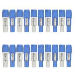 20Pcs PowerCON 20A AC NAC3FCA+NAC3MPA-1 Chassis Plug Panel Adapter Connector USA