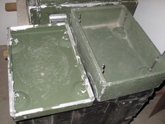 Aluminum EDAK MILEX 6U 19×19 Shallow Rack Mount Case Green Deep Lid