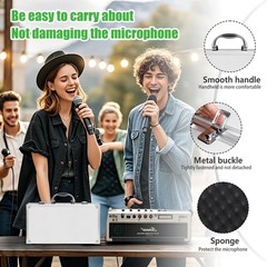 Professional Microphone Case, Hard Shell Carrying Case for 2 Wireless Mics, A…