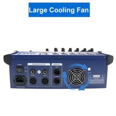 4 Channel Amplifier Audio Mixer, 250w Sound Mixer With Dual Wireless Mic, Sound