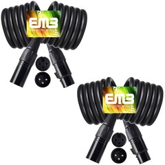 2 Sets – Premium 18 Gauge 25 Feet Speaker Cable Cords, XLR to XLR Mic Cables