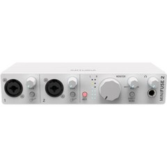 Arturia MiniFuse 2 Audio/MIDI Interface (White) w/ Headphones & XLR Cable