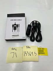 (QTY 2) Oxsubor USB Cable-Upgrade Professional MIDI to USB In-Out Cable Adapter