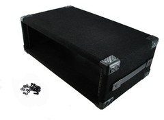 PROCRAFT 3U 12″ Deep Rack Case in Black Carpet Wrap – Side Handle w/ Rack Screws