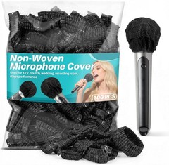 100Pcs Disposable Microphone Covers Microphone Windscreen Bulk Protective Caps