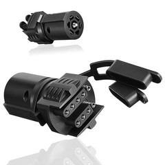 1 Pack 7 PIN Car Trailer Tow Connector Replacement, Durable Vehicle Hitch Plug