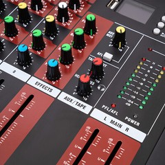 Pro 8 Channel Bluetooth Studio Audio Mixer Live Sound Mixing Console with USB