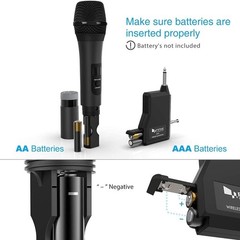 Wireless Microphone, Handheld Dynamic Microphone Wireless mic System for Kara…
